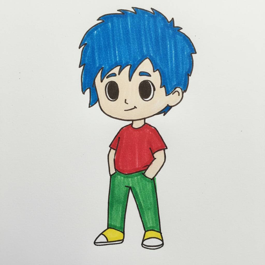 How to Draw a Boy – Easy Step by Step – Step 6