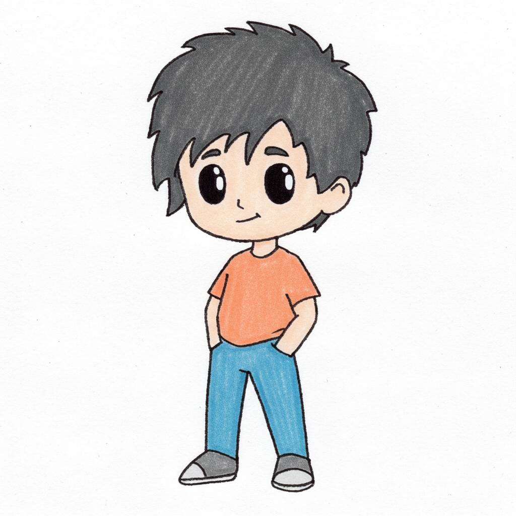 How to Draw a Boy – Easy Step by Step – Step 7