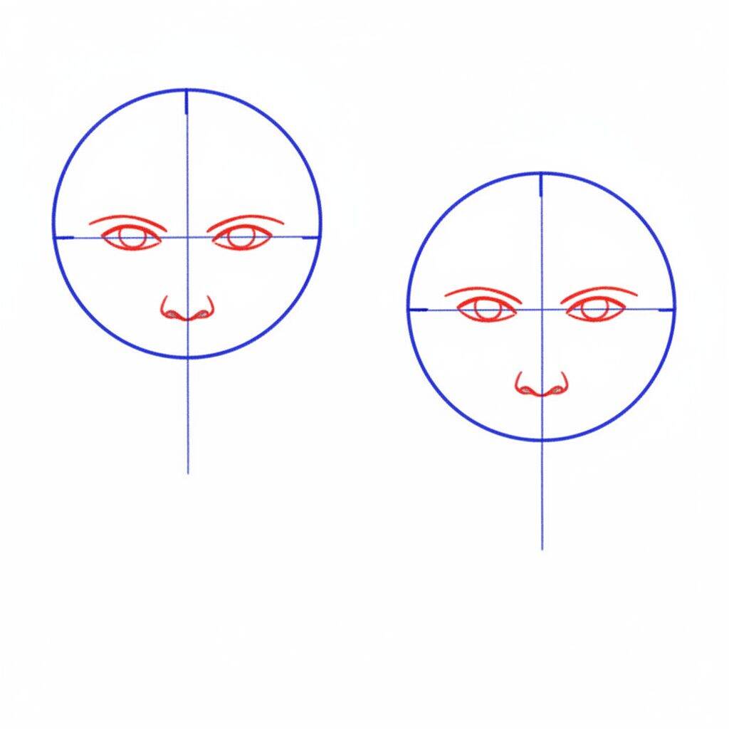 Como Desenhar um Rosto – Tutorial de desenho – Passo 2