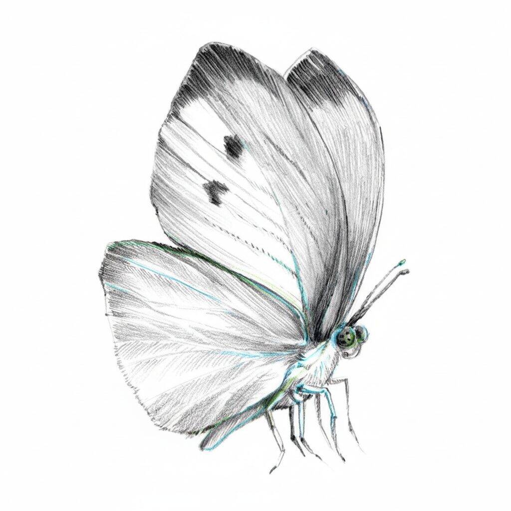 Como Desenhar uma Borboleta Realista - Passo a Passo