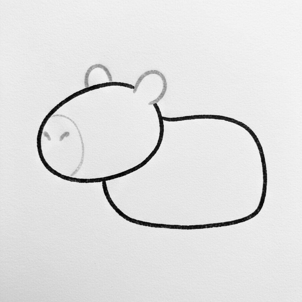 How to Draw a Realistic Capybara – Step by Step – Step 2