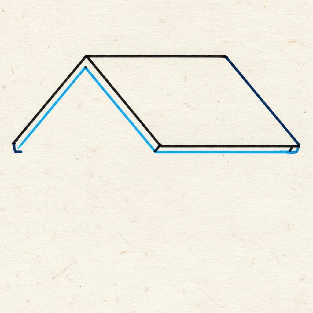 Como Desenhar uma Casa Simples – Passo a Passo Fácil – Passo 1