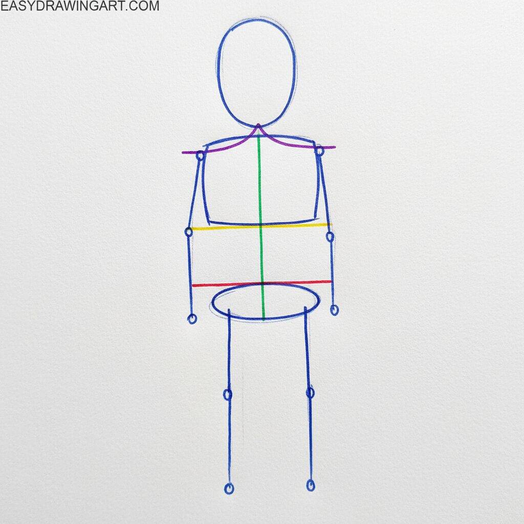 Como Desenhar uma Criança (Menino) – Tutorial de Desenho Passo a Passo – Passo 1