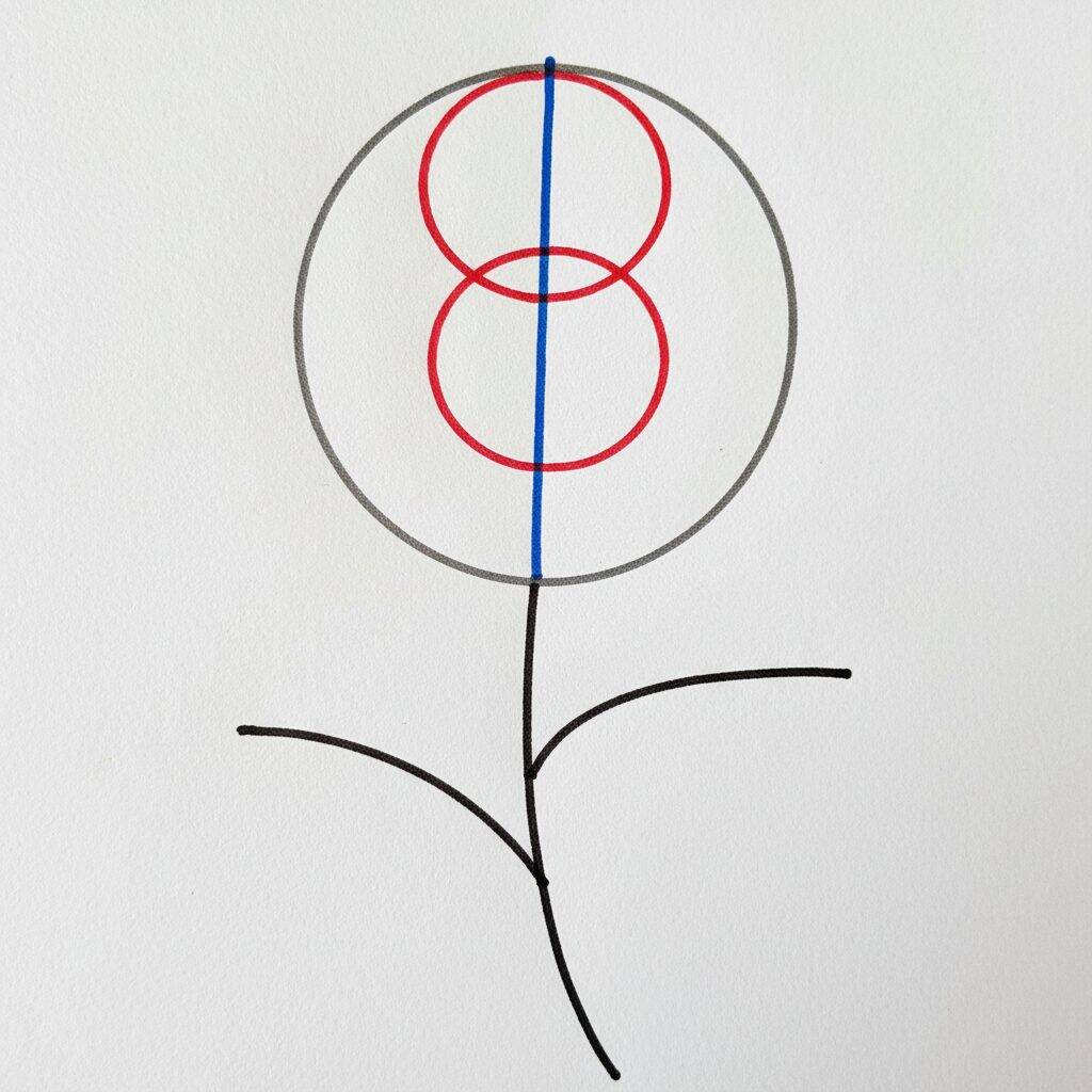 How to Draw a Simple Flower Easy Step by Step – Step 2