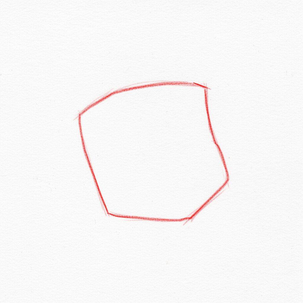 Como Desenhar uma Mão – Tutorial de Desenho Passo a Passo – Passo 1