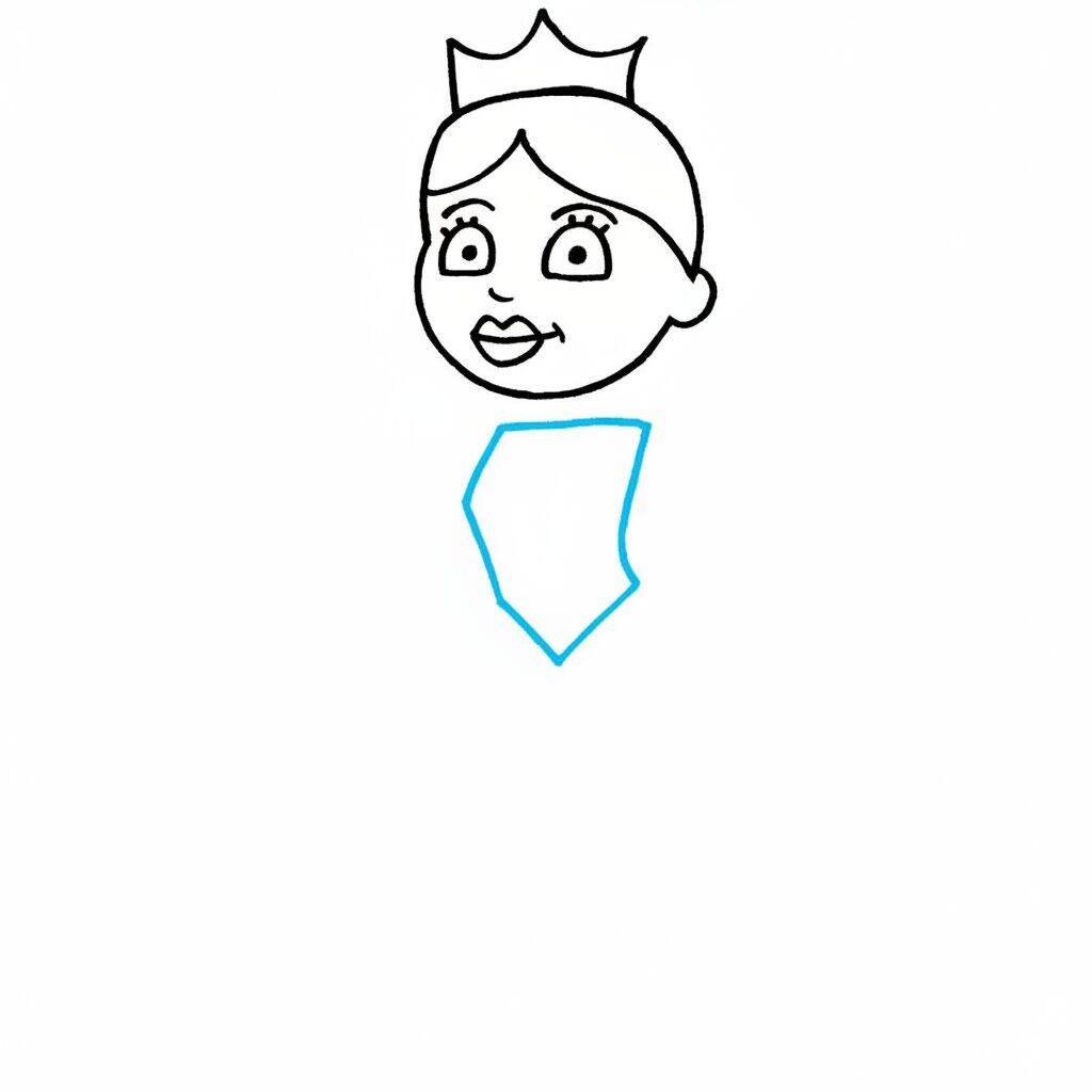 How to Draw a Princess – Step by Step – Step 4
