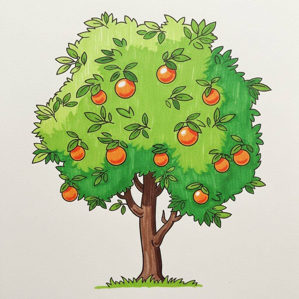 Como Desenhar uma árvore Passo a Passo – Passo 10