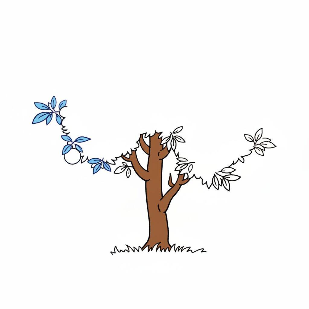 Como Desenhar uma árvore Passo a Passo – Passo 3