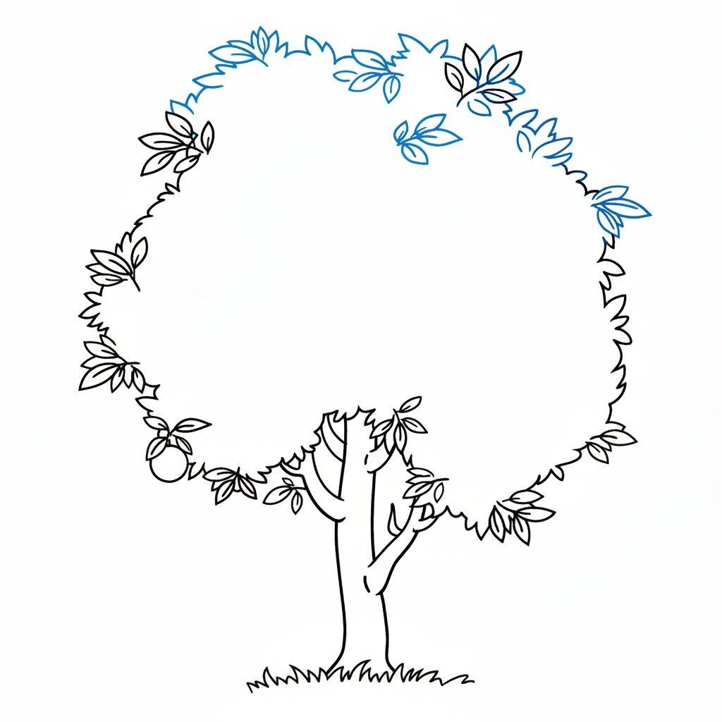 Como Desenhar uma árvore Passo a Passo – Passo 6