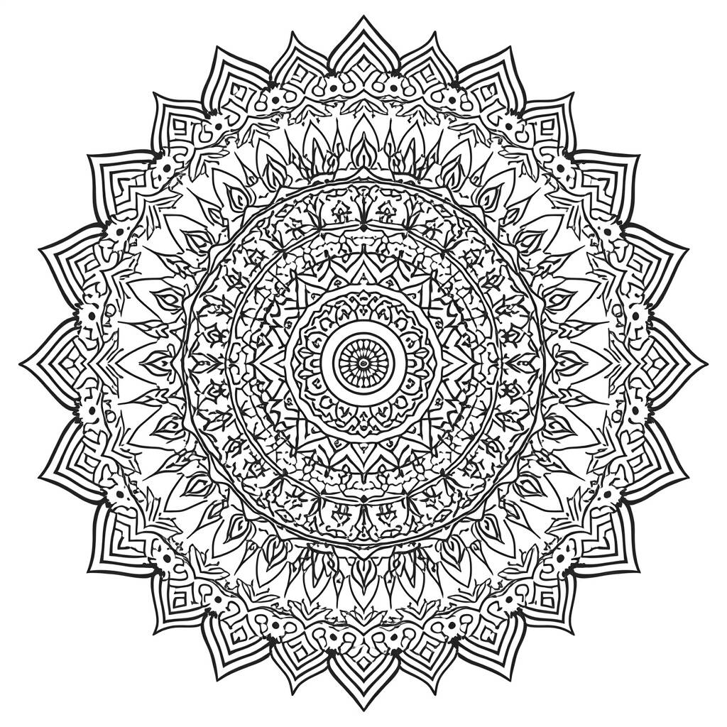 Coruja em Estilo Mandala (Desenho para Colorir)