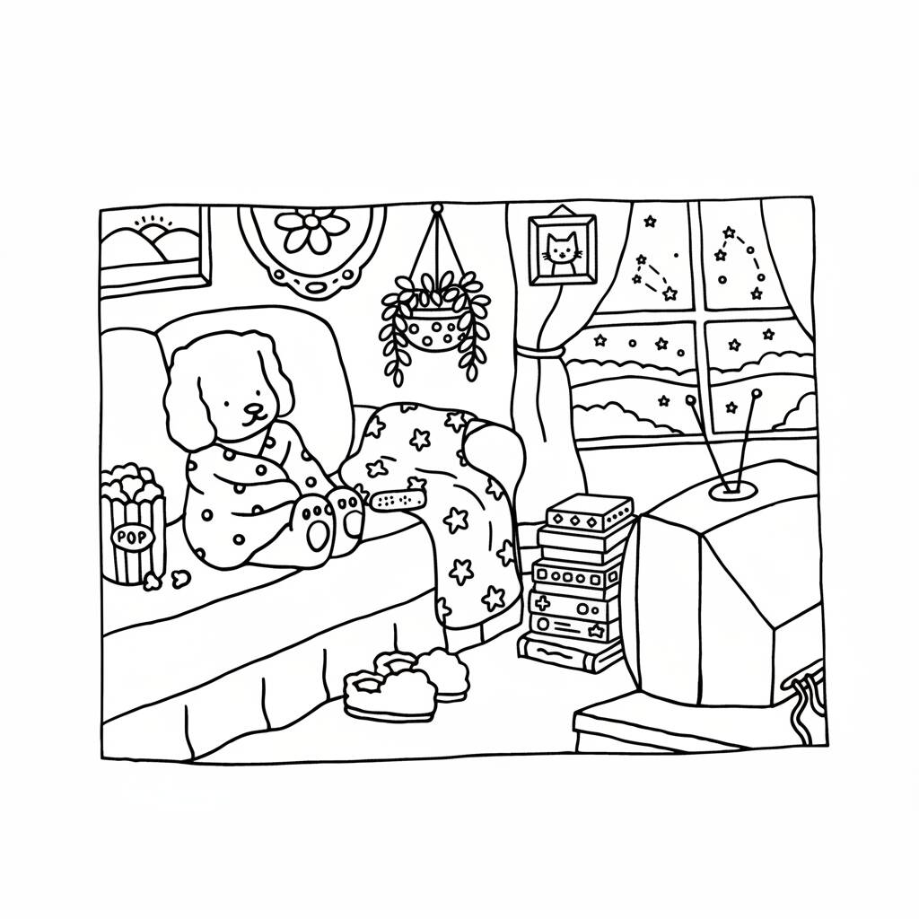 Desenho Bobbie Goods em um dia aconchegante para colorir