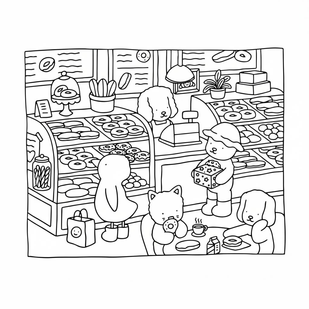 Desenho Bobbie Goods na confeitaria para colorir