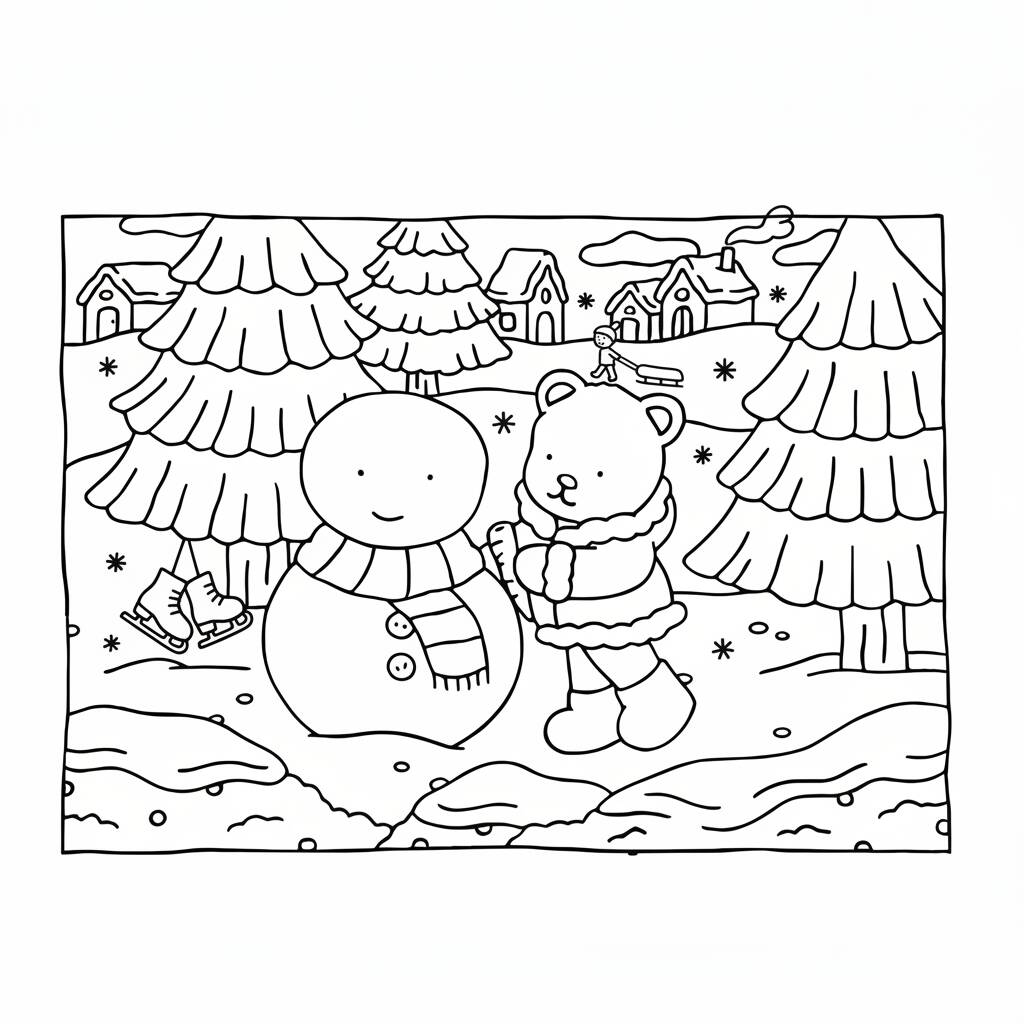 Desenho Bobbie Goods no inverno para colorir