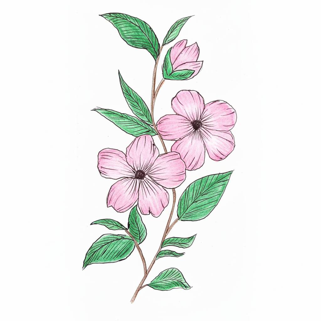 Desenho Flor de Dogwood para colorir