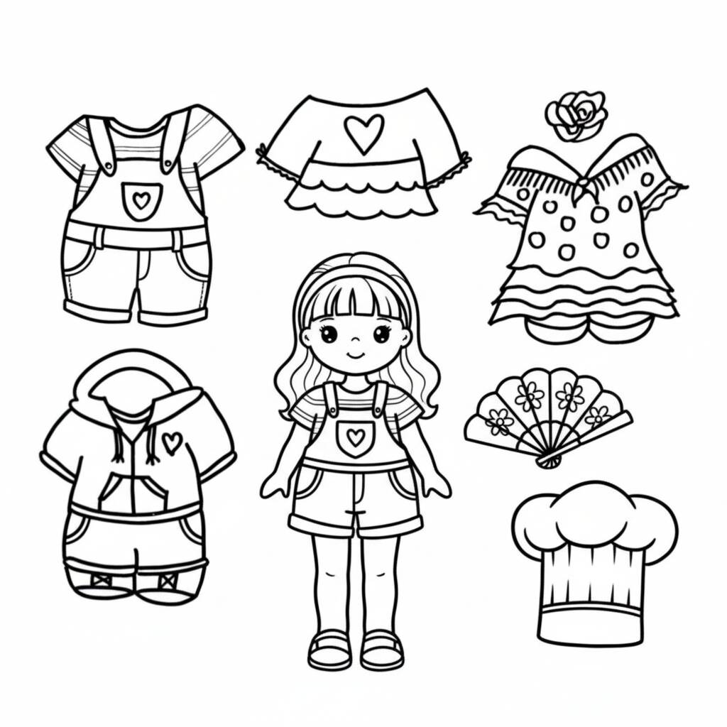 Desenho Paper Duck com roupas para colorir (Imprimir)