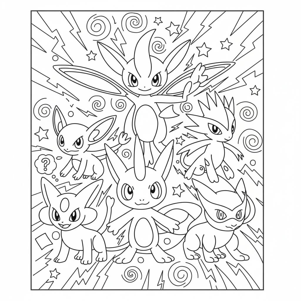 Desenho Pokémon Espeon para colorir
