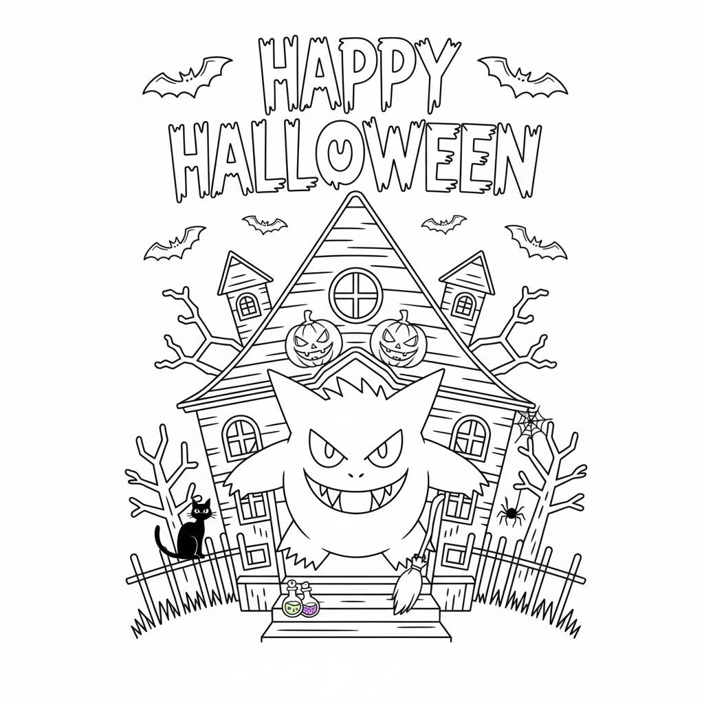 Desenho Pokémon Gengar para colorir