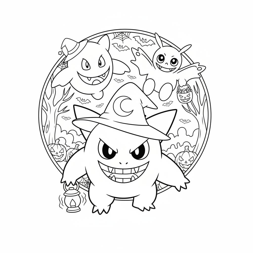 Desenho Pokémon Gengar para colorir