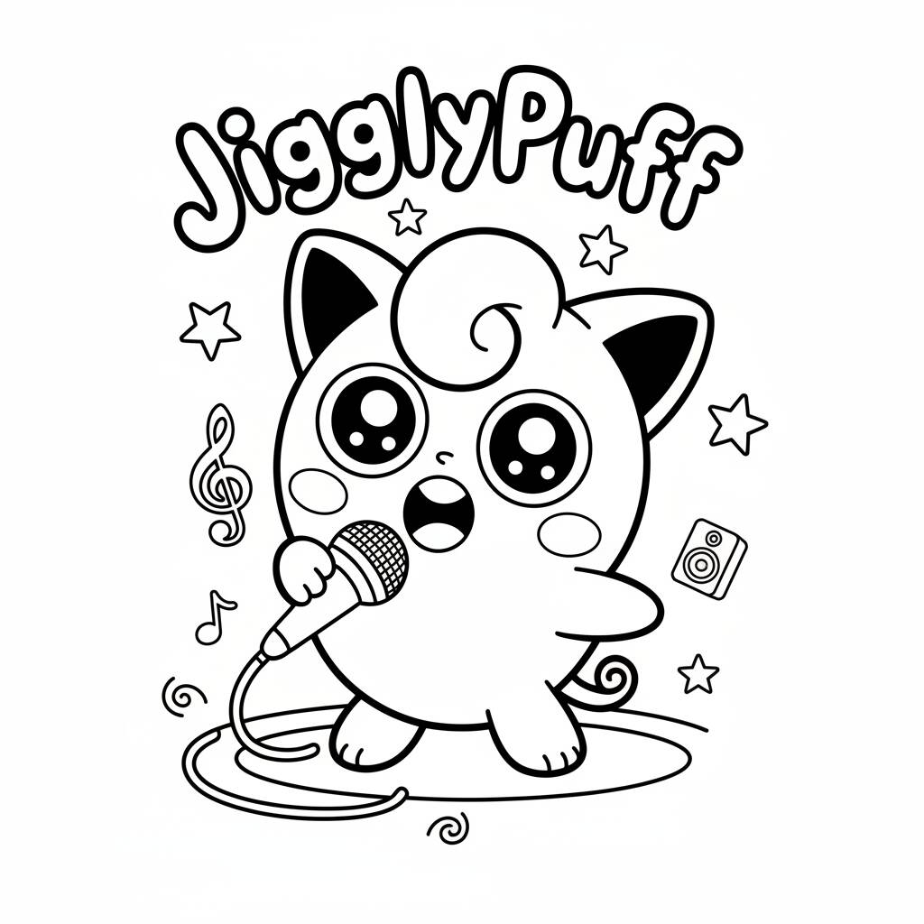 Desenho Pokémon Jigglypuff para colorir