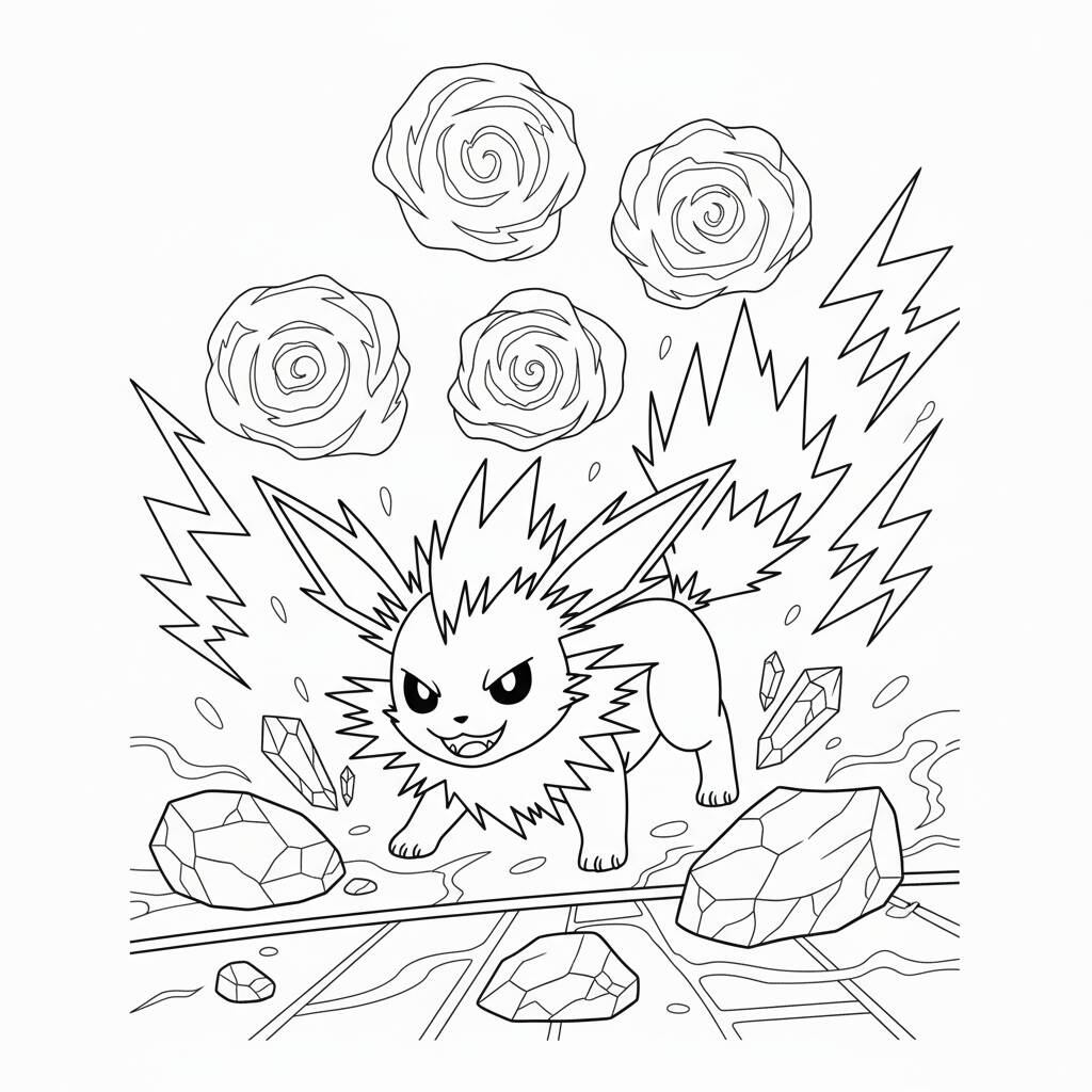 Desenho Pokémon Jolteon para colorir