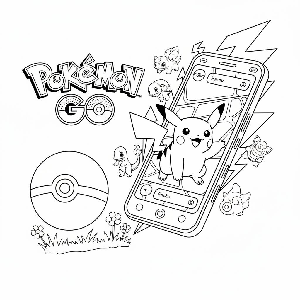 Desenho Pokémon Pikachu para colorir