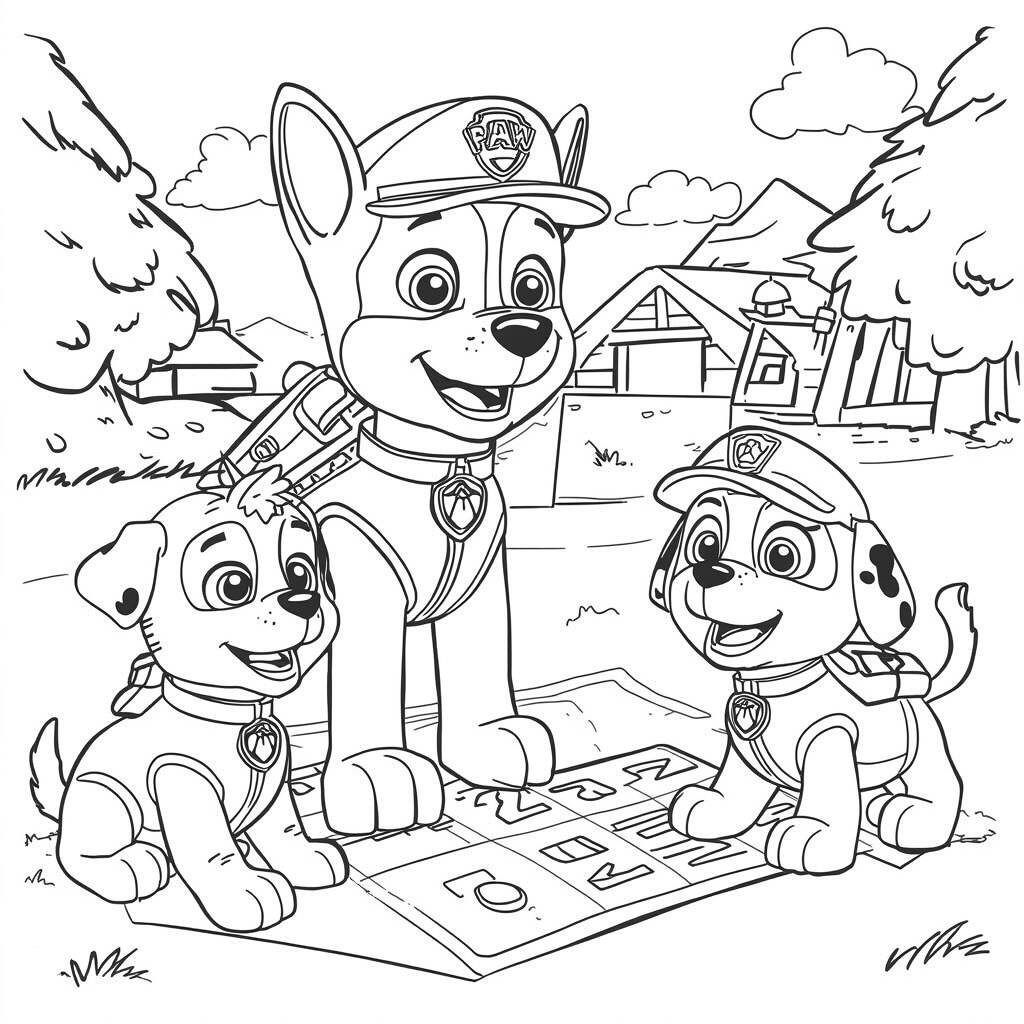 Desenho da Patrulha Canina Ryder para Colorir