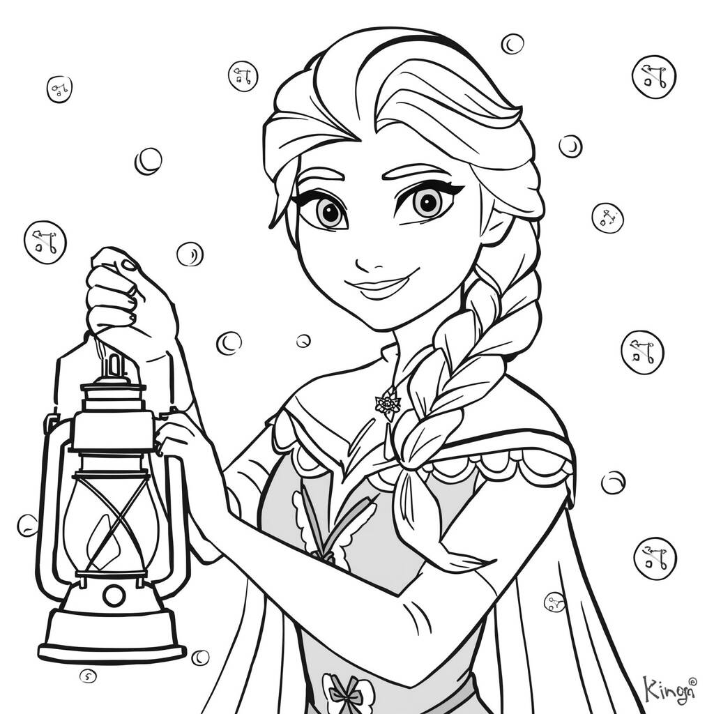 Desenho de Anna do Frozen para Colorir