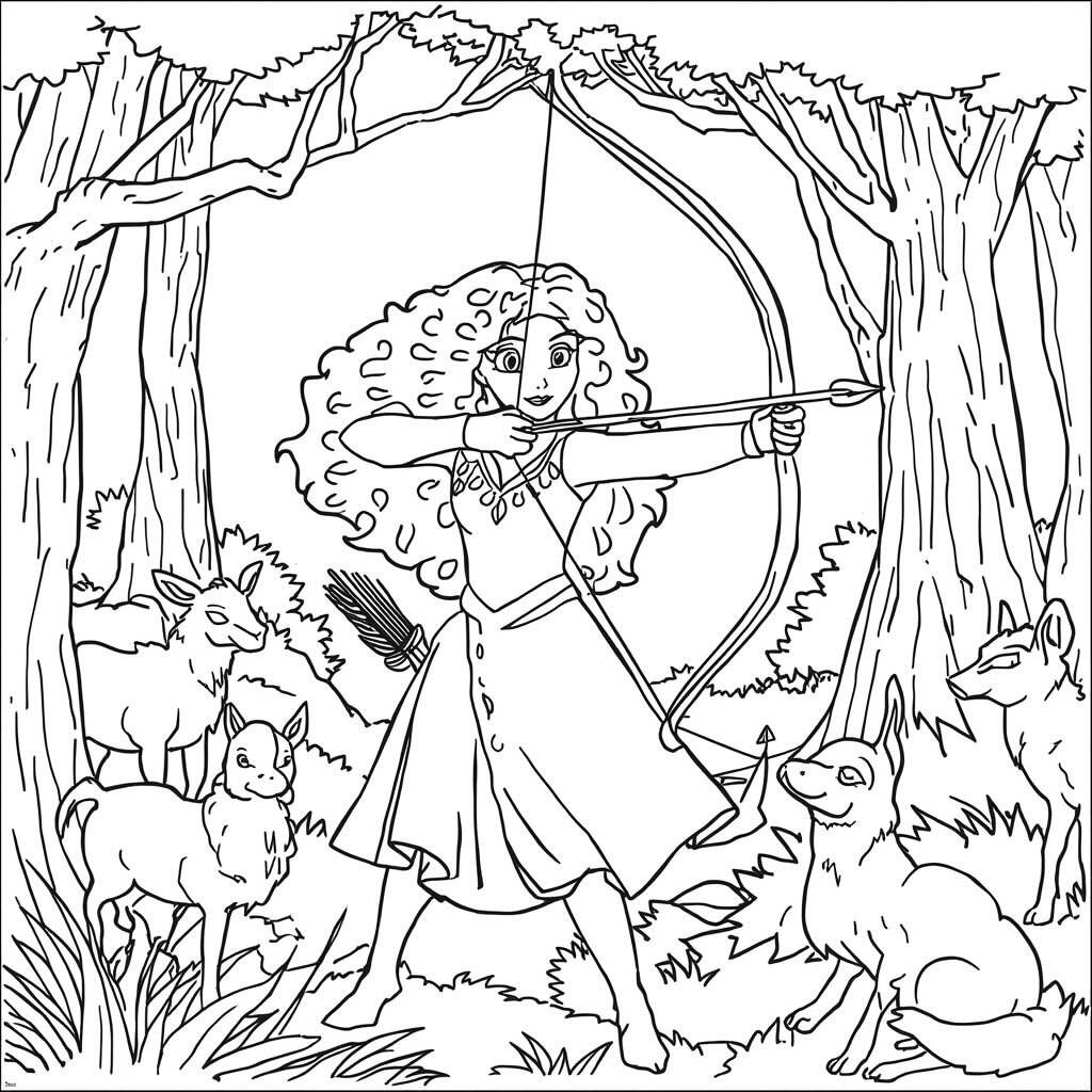 Merida de Valente Coloring Page