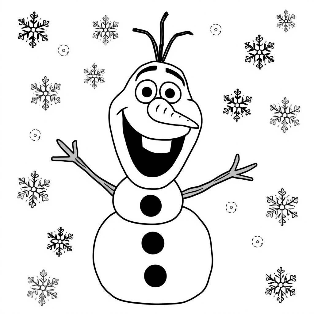 Desenho de Olaf de Frozen para Colorir