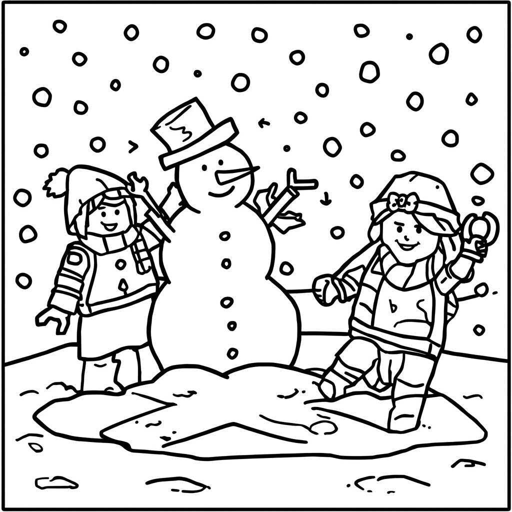 Desenho de Roblox para Colorir de Inverno