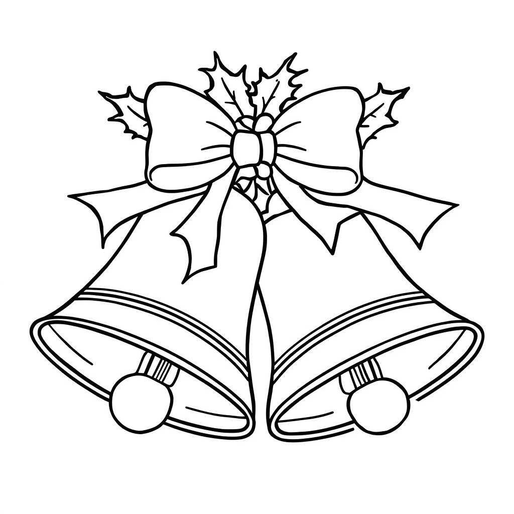 Desenho de Sinos de Natal para Colorir