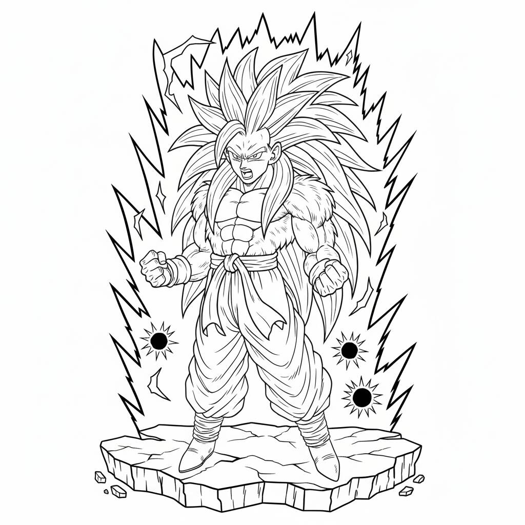 Super Saiyan Goku coloring page