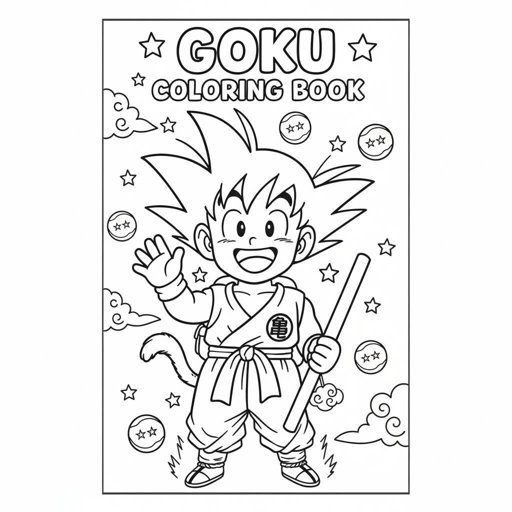 Desenho do Goku para colorir