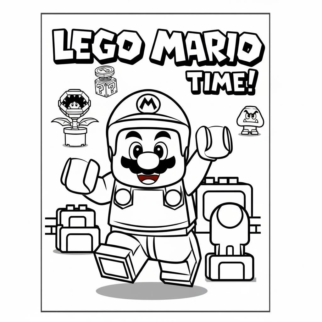 Desenho do LEGO Mario para colorir