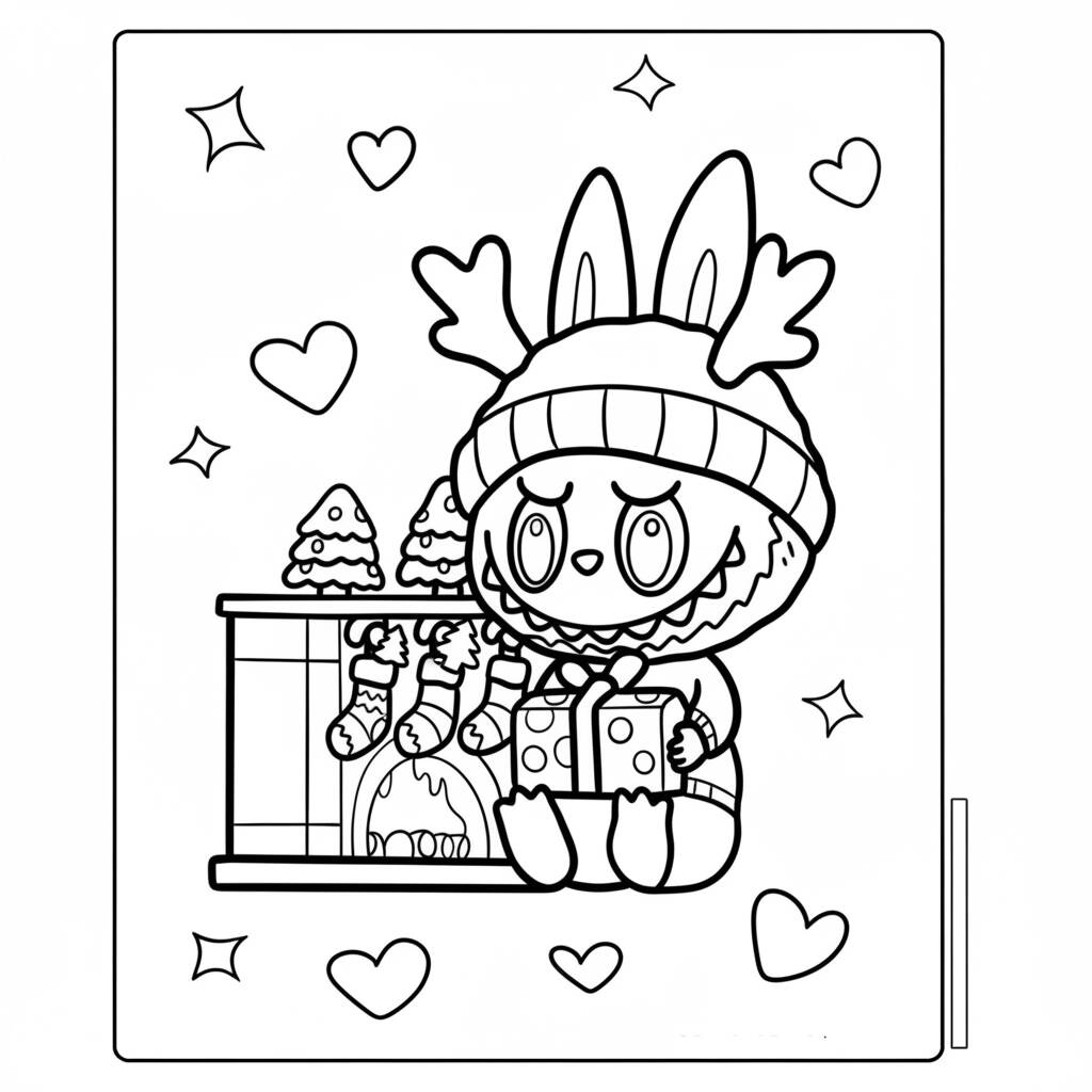 Labubu Natalino coloring page (Coloring Page)