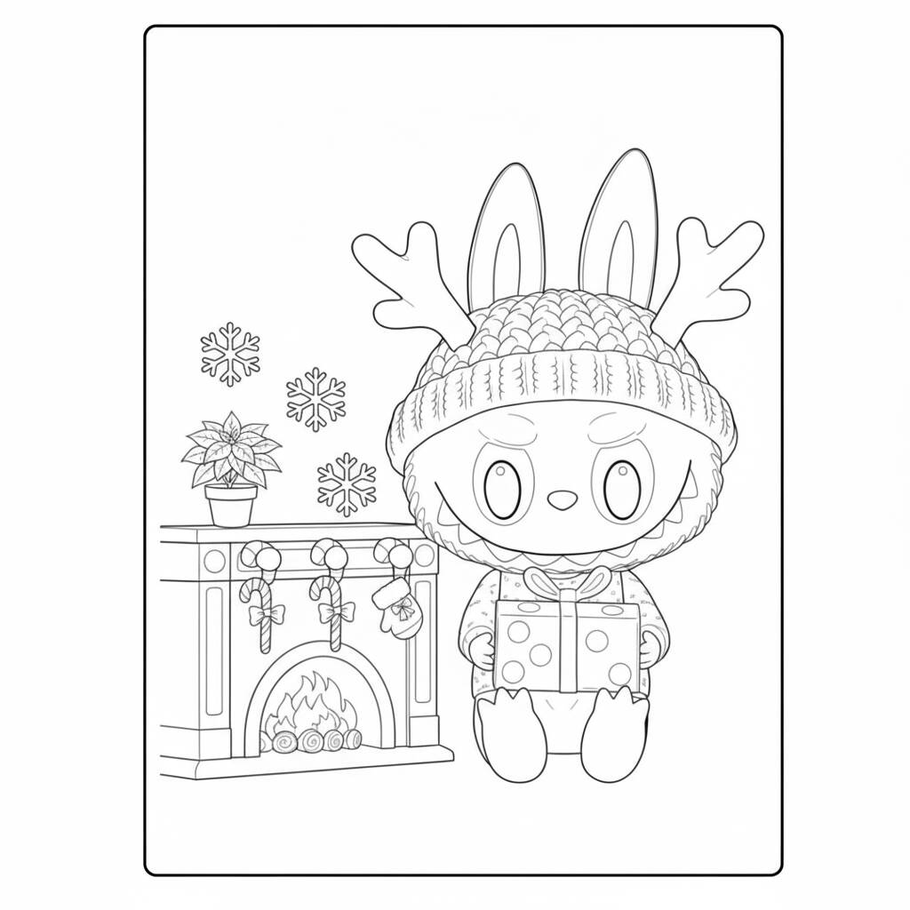 Labubu Natalino coloring page (Coloring Page)