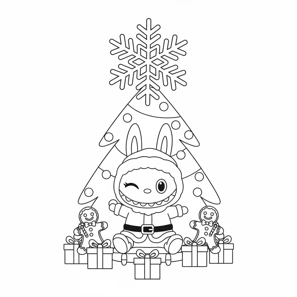 Labubu Natalino coloring page (Coloring Page)