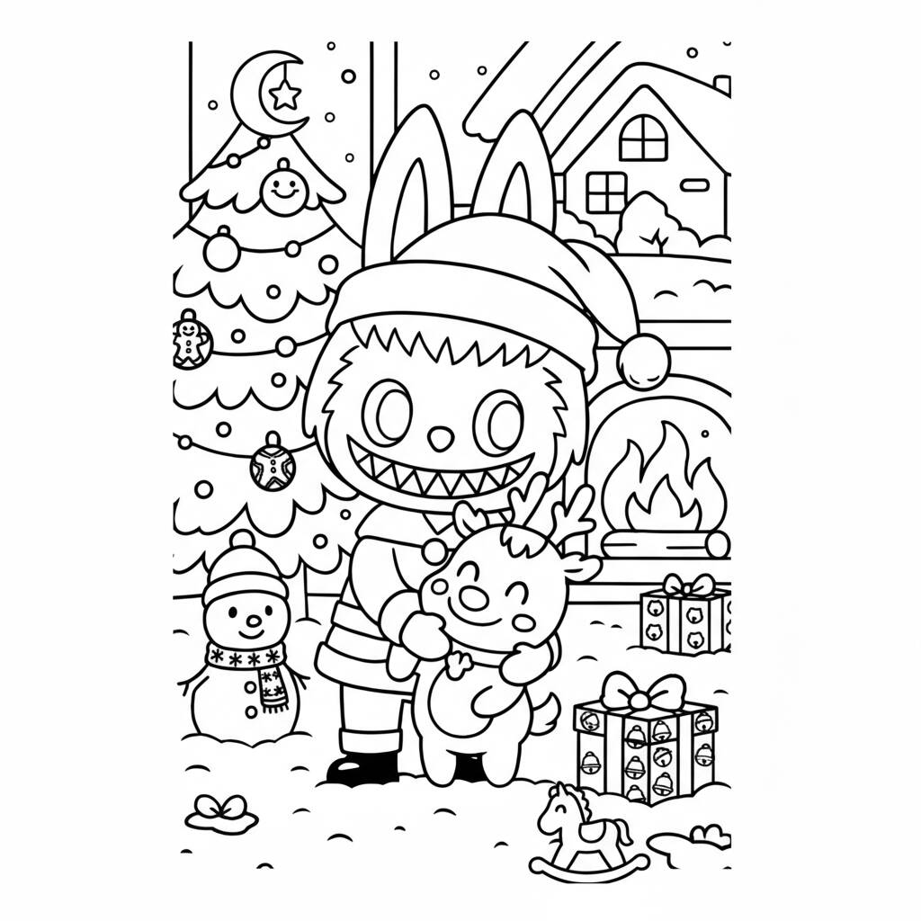 Labubu Natalino coloring page (Coloring Page)