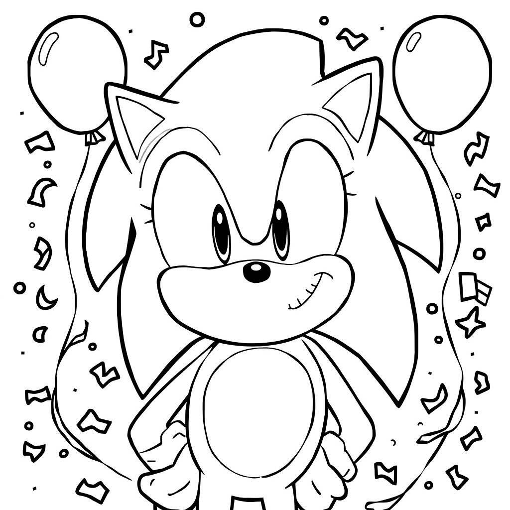 Desenho do Sonic para Colorir com Estilo Divertido