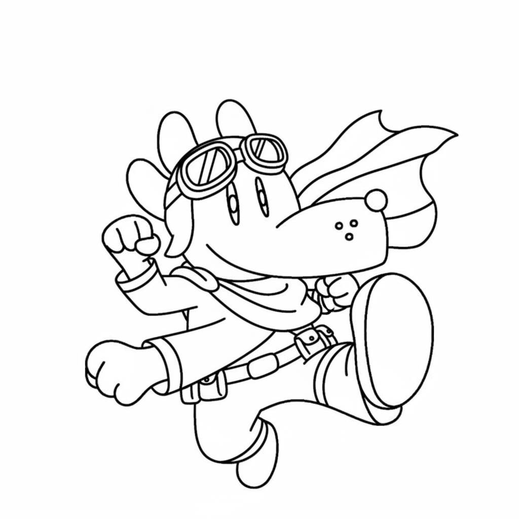 Dog Man Aventuras em Ação (Desenho para Colorir)