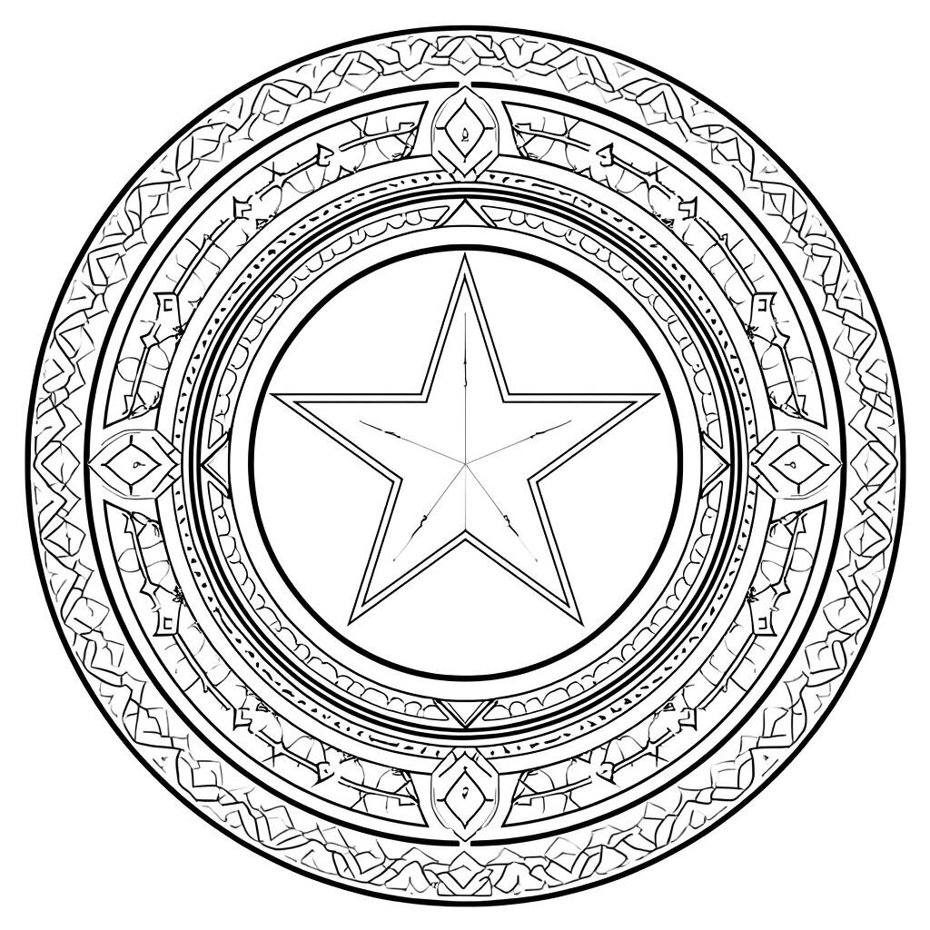 Escudo do Capitao (Desenho para Colorir)