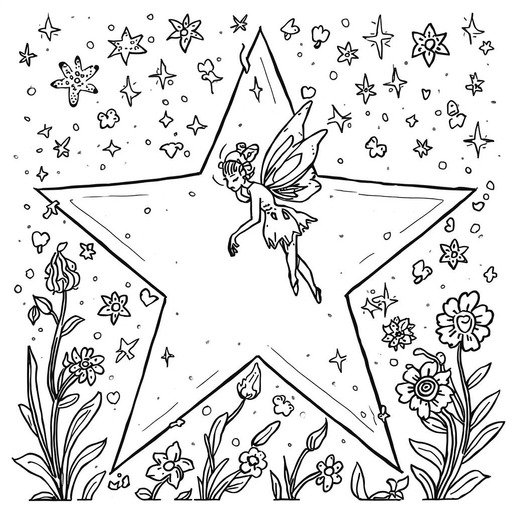 Estrela Fantasia (Desenho para Colorir)