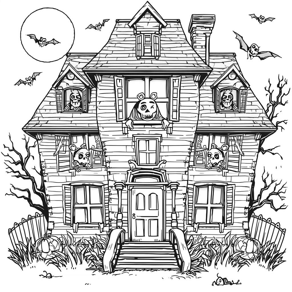 FNAF Haunted House (Desenho para Colorir)
