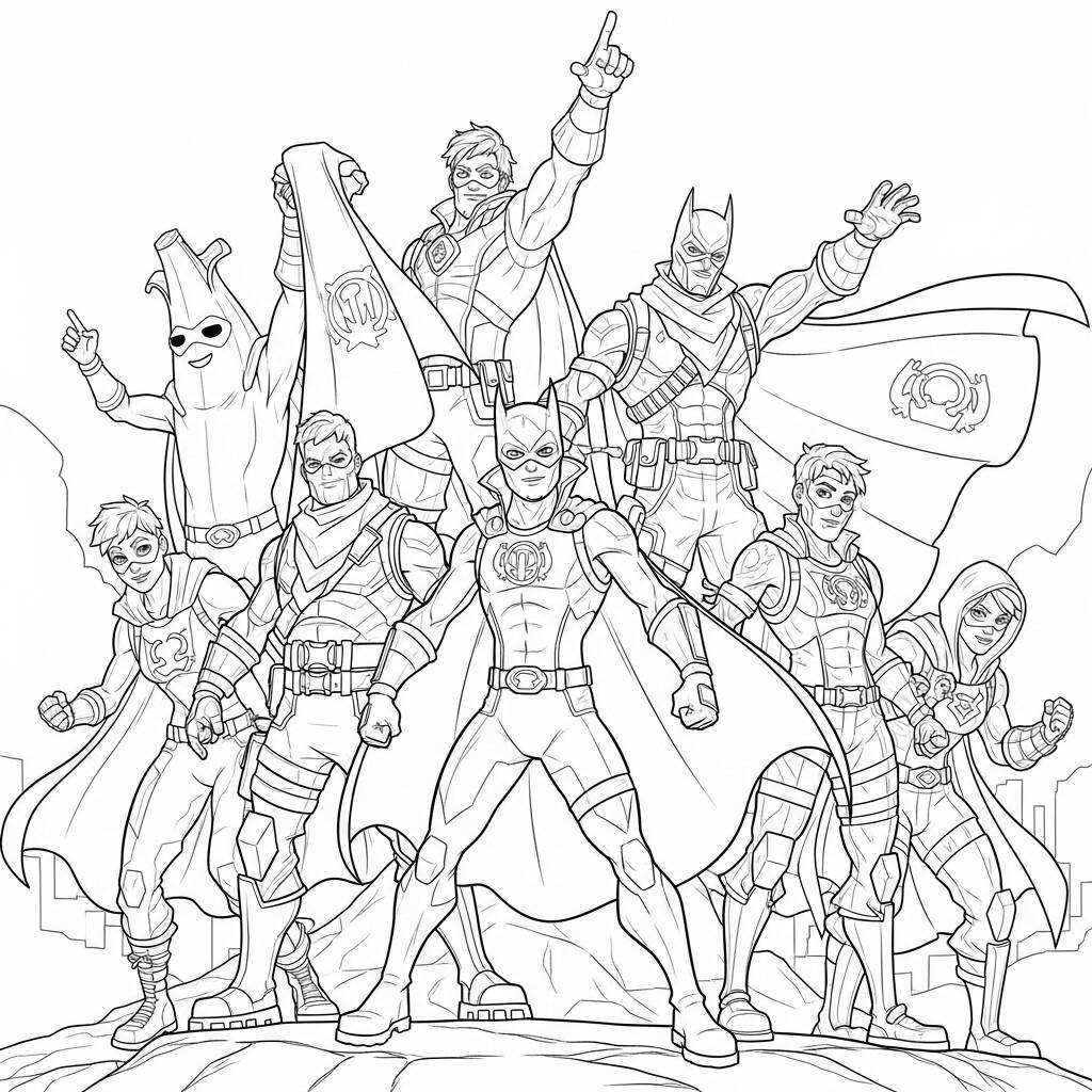 Fortnite Super Herois (Desenho para Colorir)