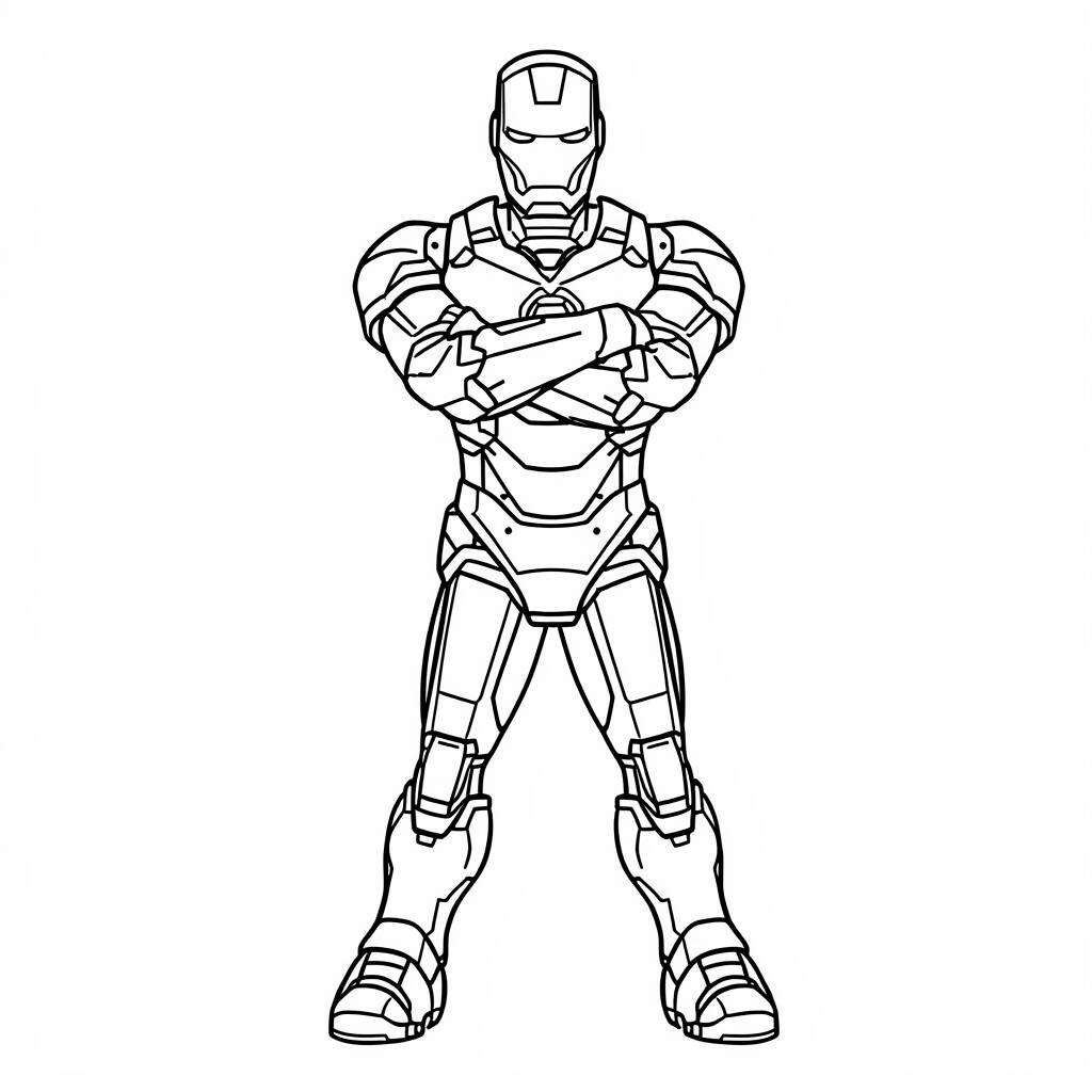 Homem de Ferro Simples (Desenho para Colorir)