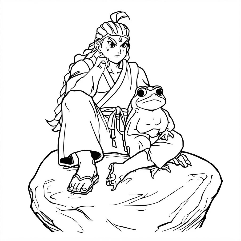 Jiraiya Sabio (Desenho para Colorir)