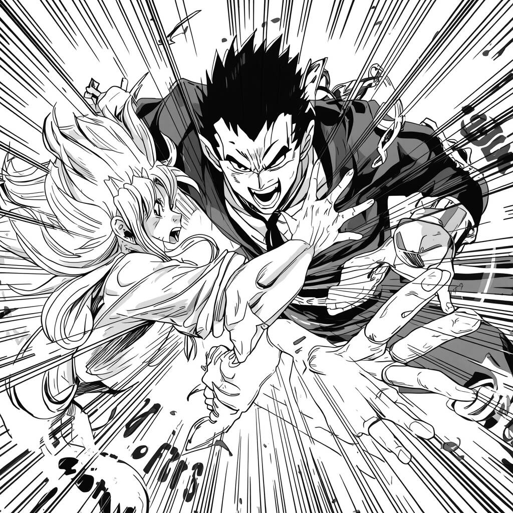 Jujutsu Kaisen e Acao (Desenho para Colorir)