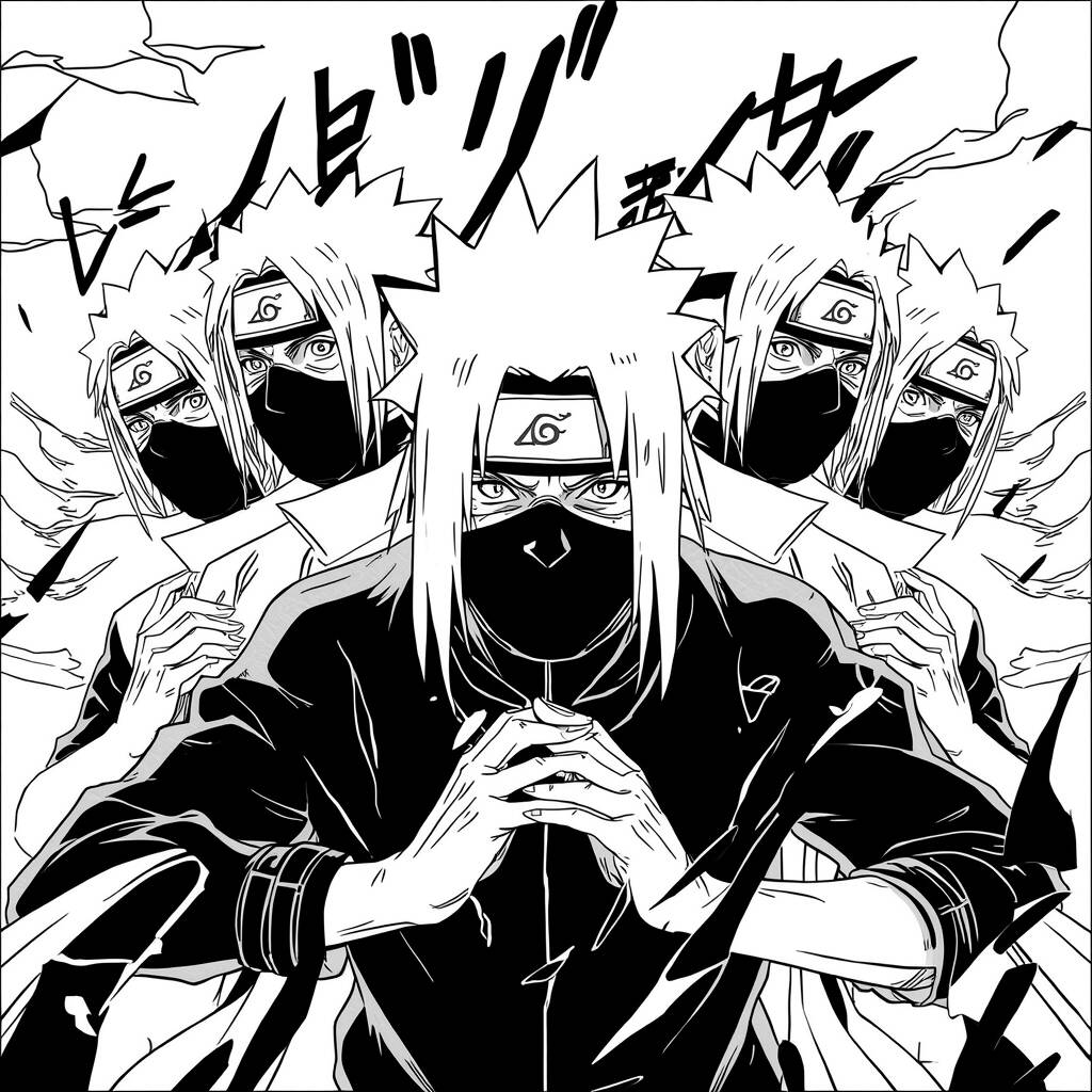 Kage Bunshin (Desenho para Colorir)