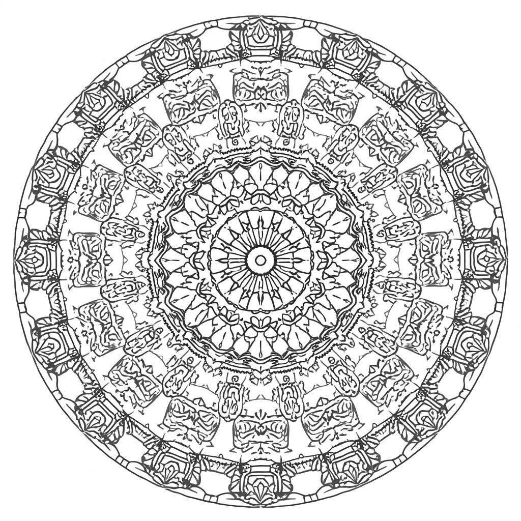 Mandala de Eventos (Desenho para Colorir)