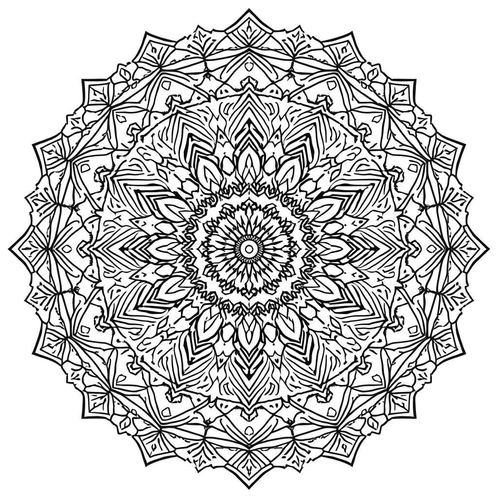 Mandala de Mandalas (Desenho para Colorir)